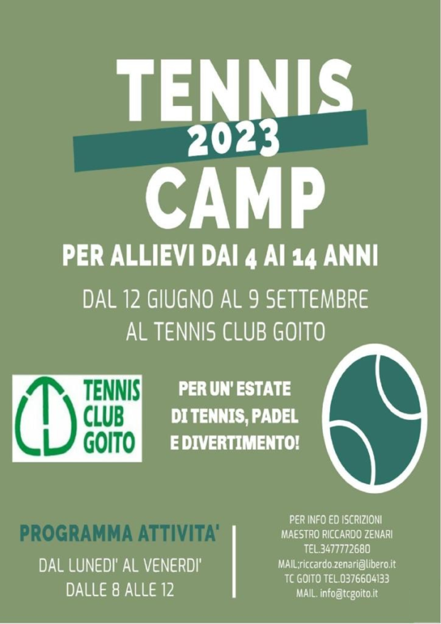 Locandina Tennis Camp 2023