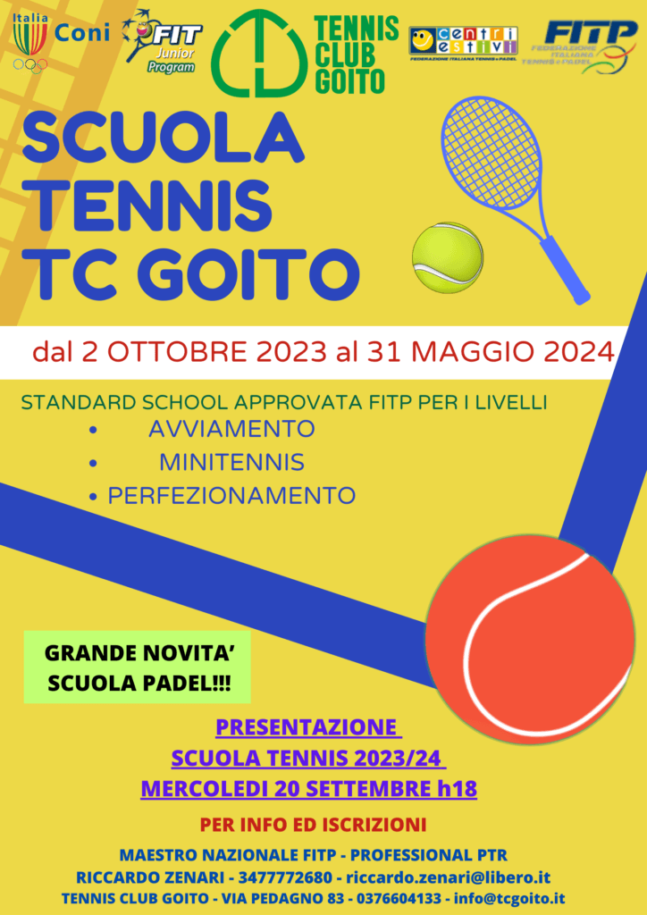 Locandina Scuola Tennis